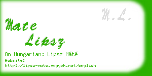 mate lipsz business card