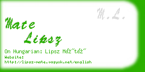 mate lipsz business card